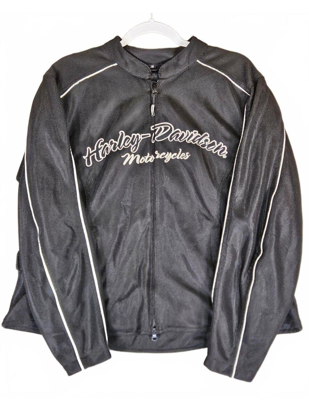 Harley-Davidson Women Black Mesh Motorcycle Jacket 1W
